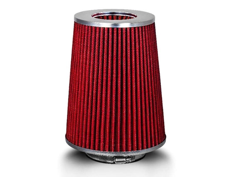 Rtunes Racing RED 4 بوصة 102 مم لشاحنة دخول هواء بارد استبدال مخروط الهواء البارد عالي الأداء قابل للغسل مع تثبيت مثبت (ارتفاع 8 إنش) - Image 2